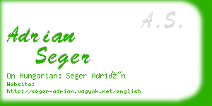 adrian seger business card